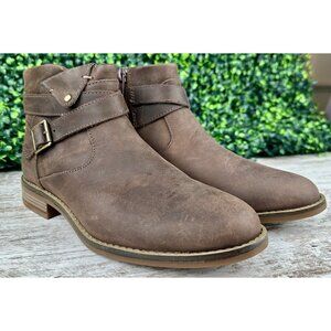 Clarks Camzin Dime Ankle Boots Women’s 6.5M Brown Distressed Leather Rustic NWOB